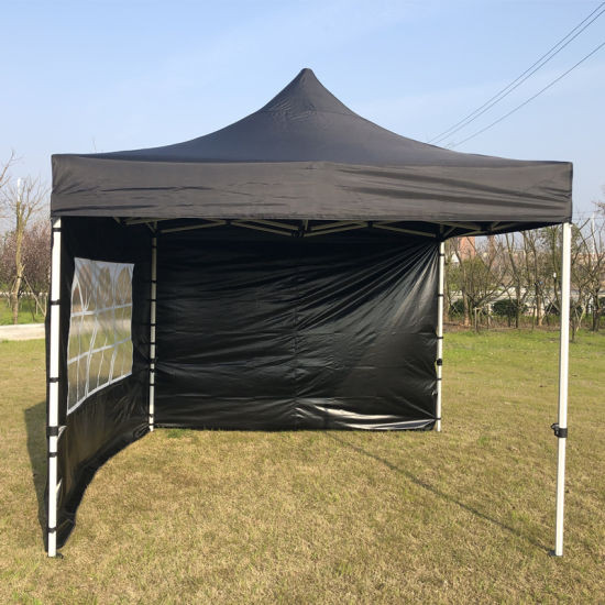 Terasraamiga 3x3m pop-up telk must