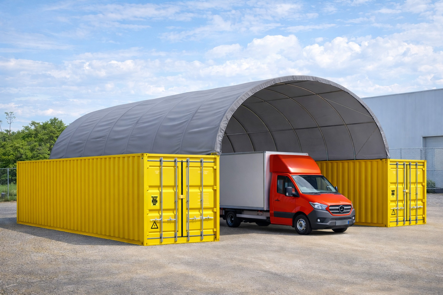 8x12m hall konteineritelk