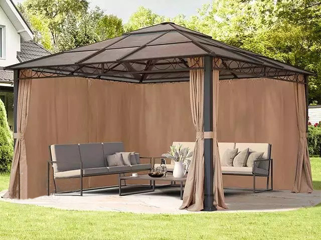 Aiapaviljon Rendezvous Deluxe 4x4m pruun