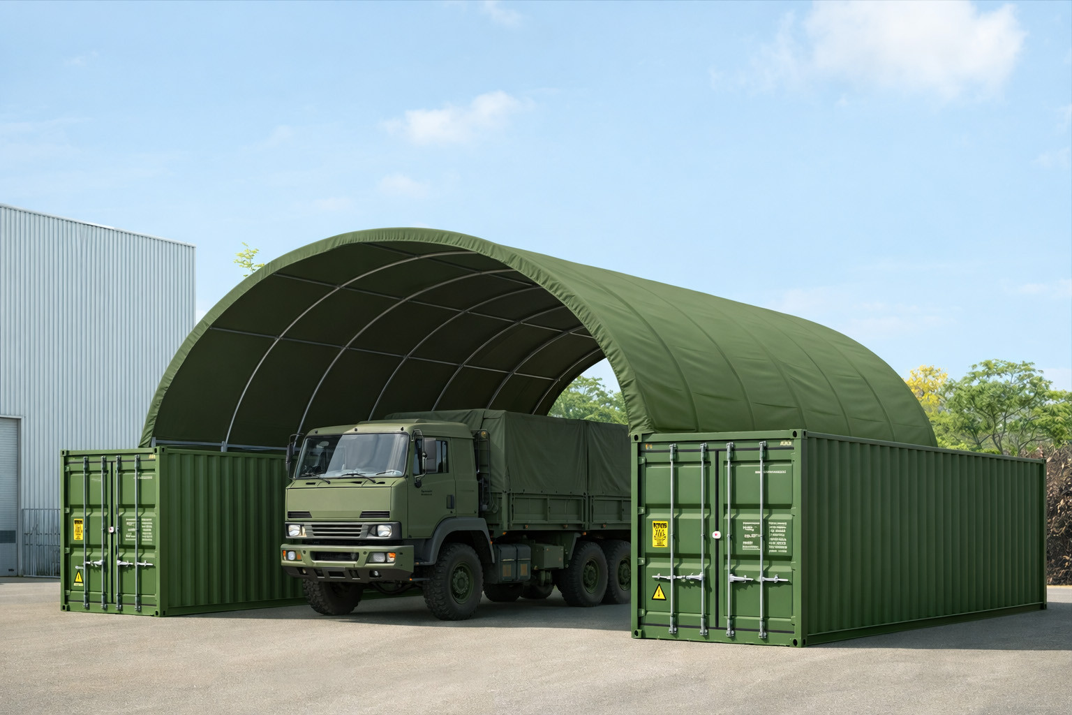 10x12m konteinertelk roheline