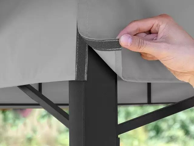 Paviljon Sunset Classic hall katuse velcrokinnitus